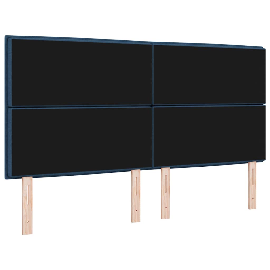 LED glava kreveta s LED trakama Plava 180 cm tkanina