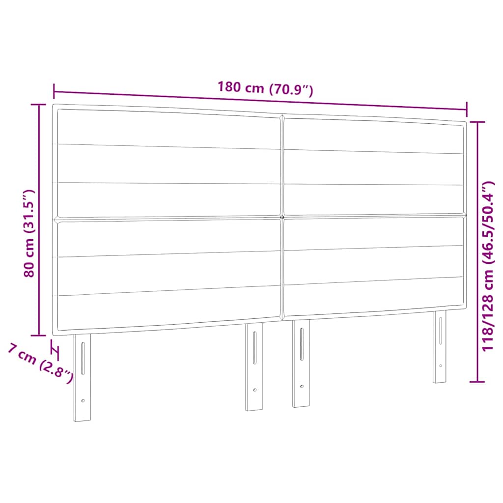 LED glava kreveta s LED trakama Plava 180 cm tkanina