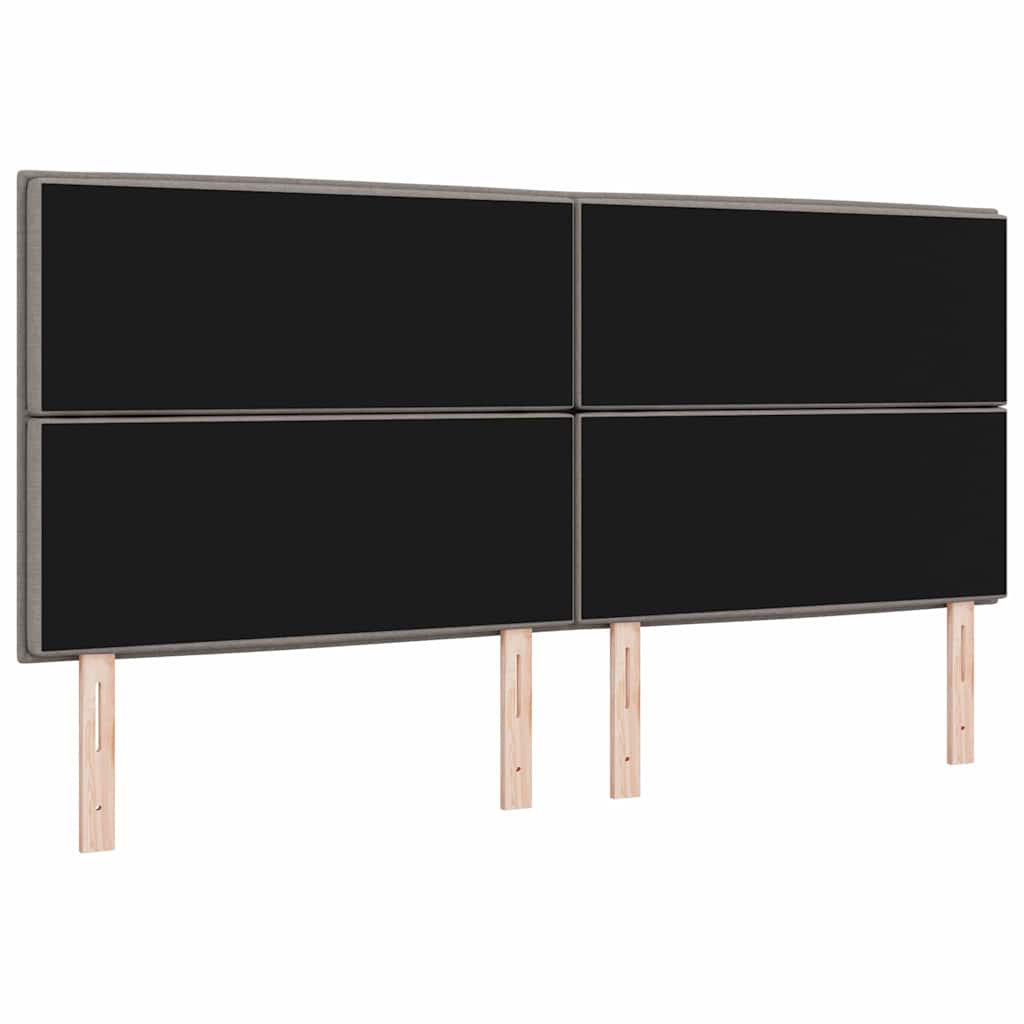 LED glava kreveta s LED trakama Sivo-smeđa 200 cm tkanina