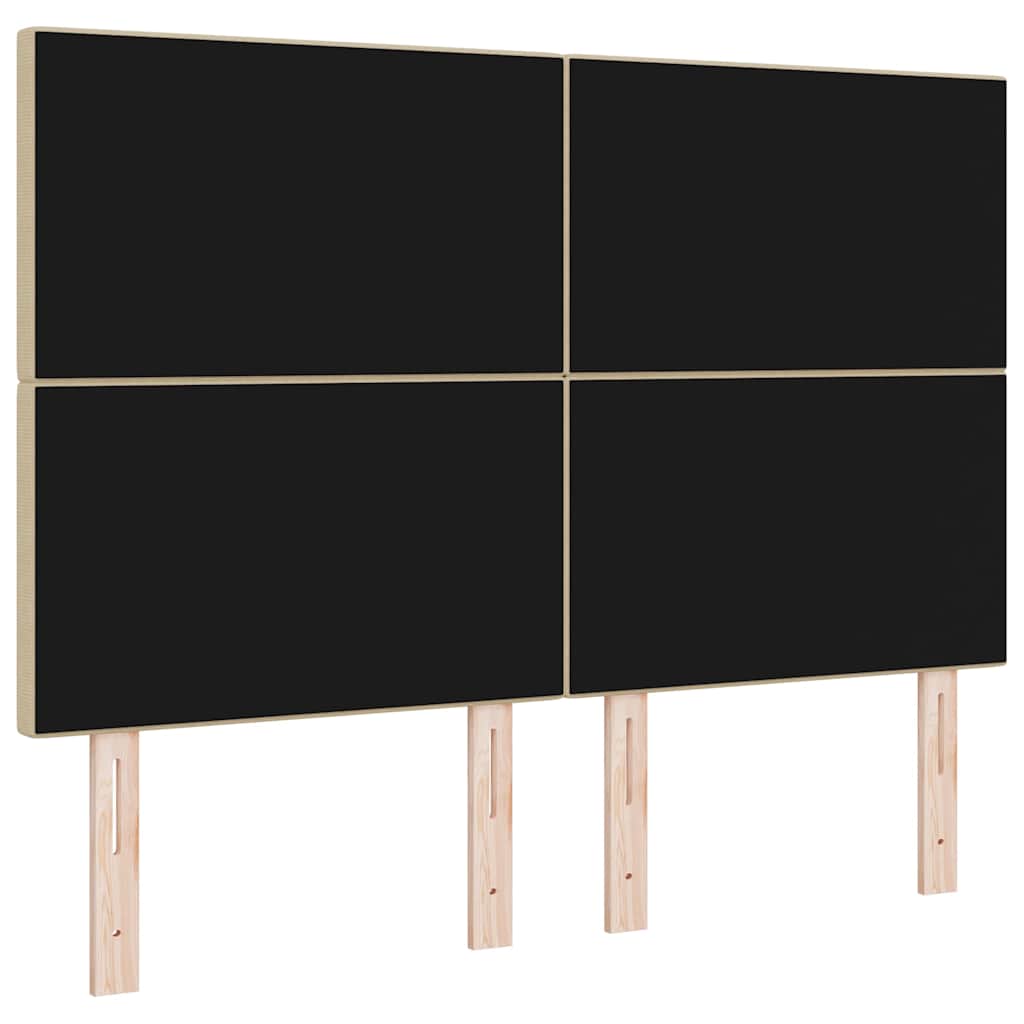 LED glava kreveta Siva zelena 160 cm Kordura tekstil