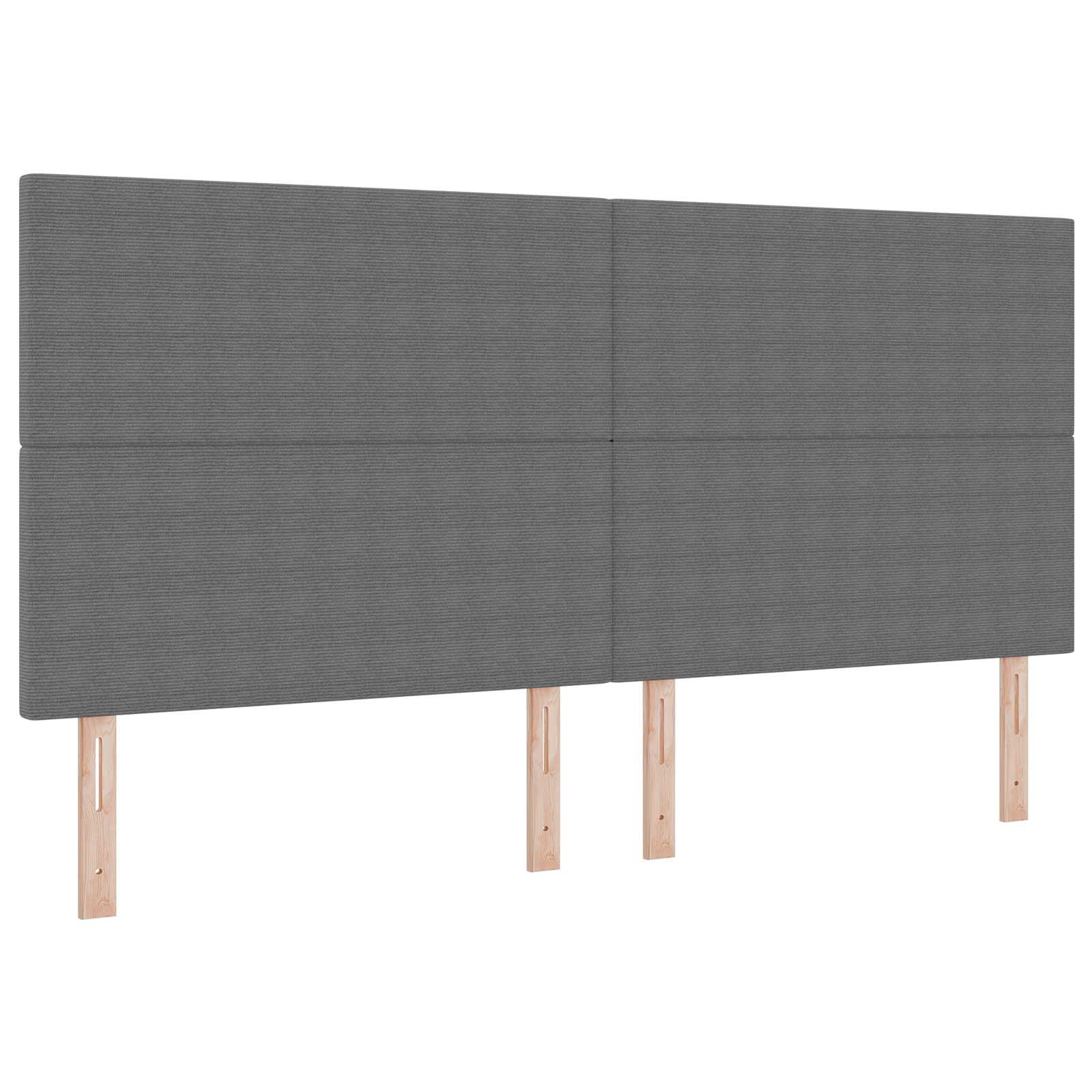 LED glava kreveta Svijetlo siva 200 cm Kordura tekstil