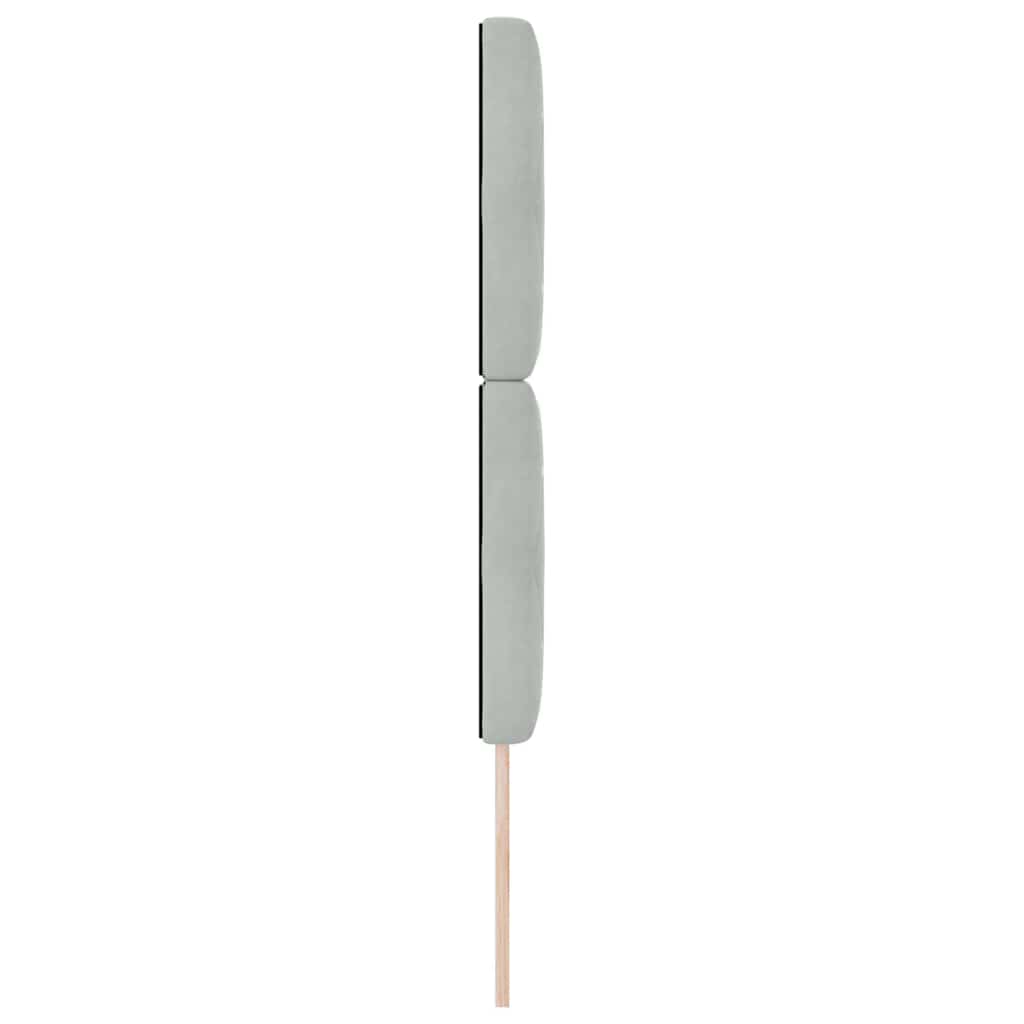 LED glava kreveta s LED trakama Svijetlo siva 80 cm Baršun
