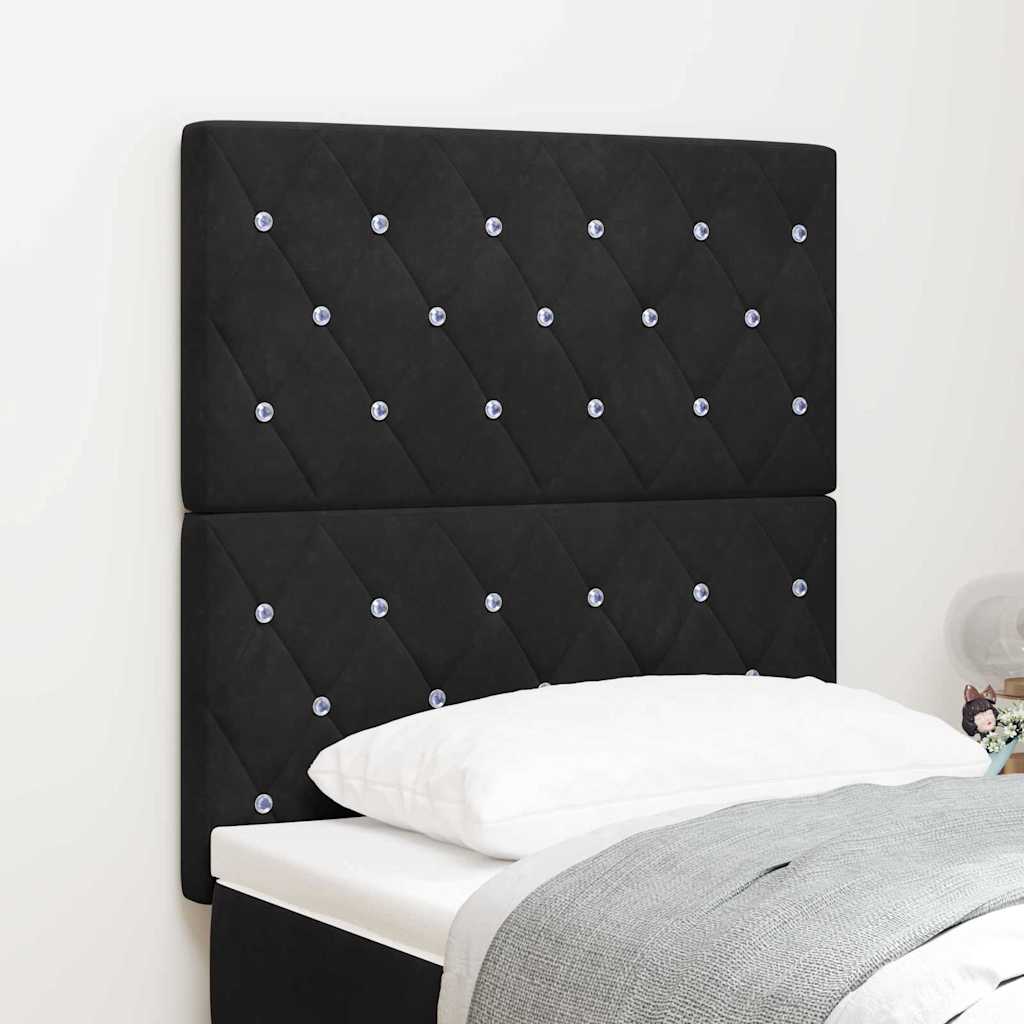 LED glava kreveta s LED trakama Svijetlo siva Baršun