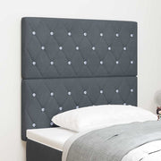 LED glava kreveta s LED trakama Tamno siva 90 cm Baršun