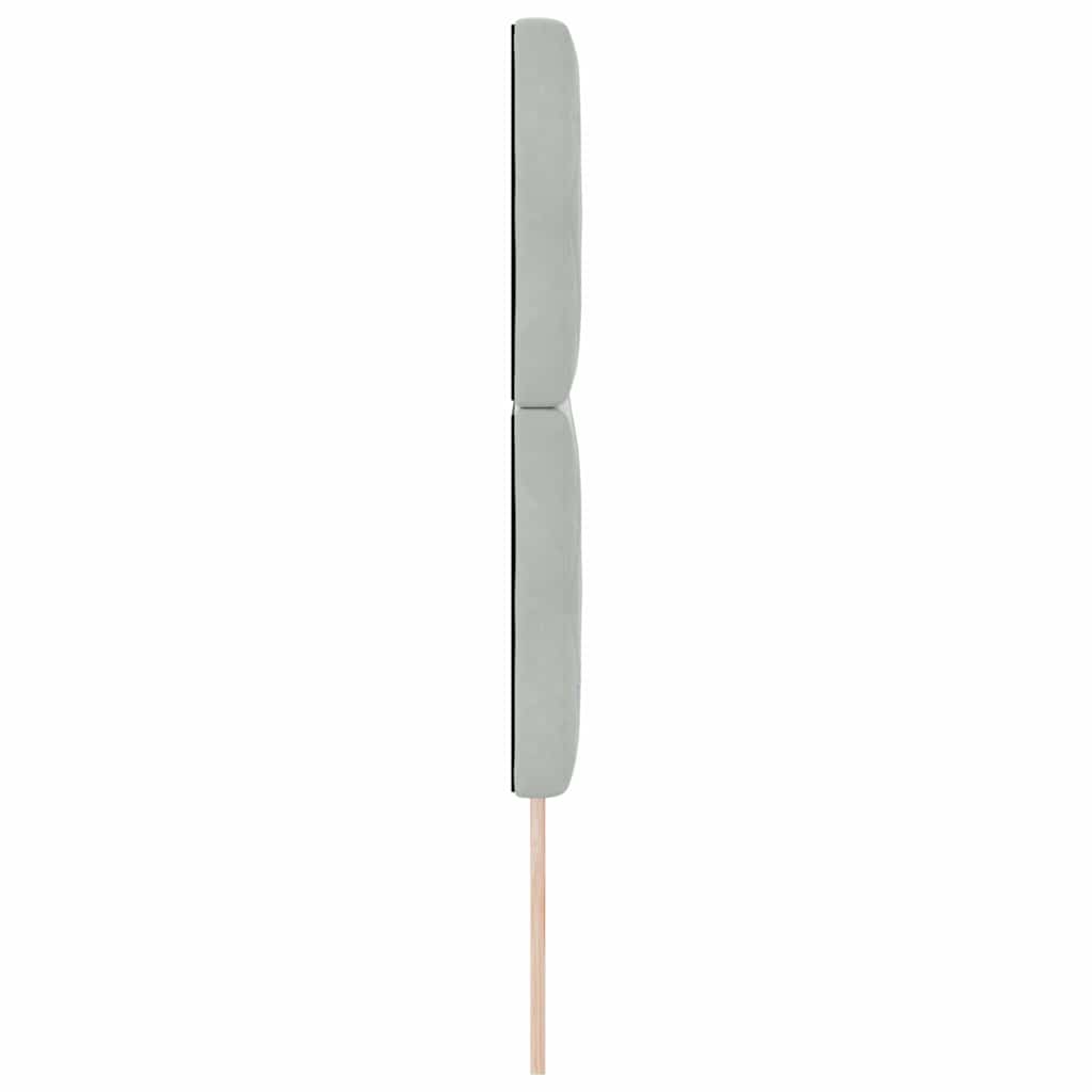 LED glava kreveta s LED trakama Svijetlo siva 144 cm Baršun