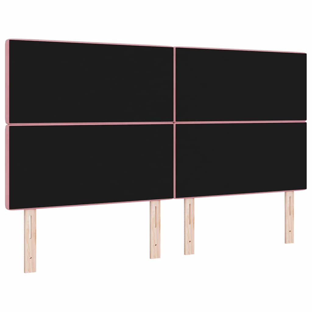LED glava kreveta s LED trakama Ružičasta 180 cm Baršun