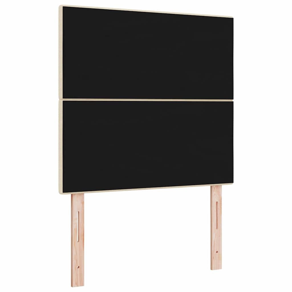 LED glava kreveta s LED trakama Krema 80 cm tkanina