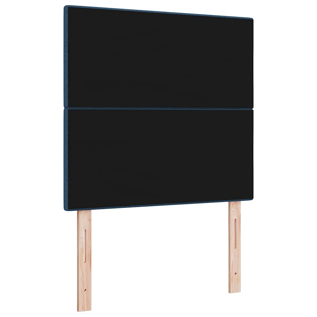 LED glava kreveta s LED trakama Plava 80 cm tkanina