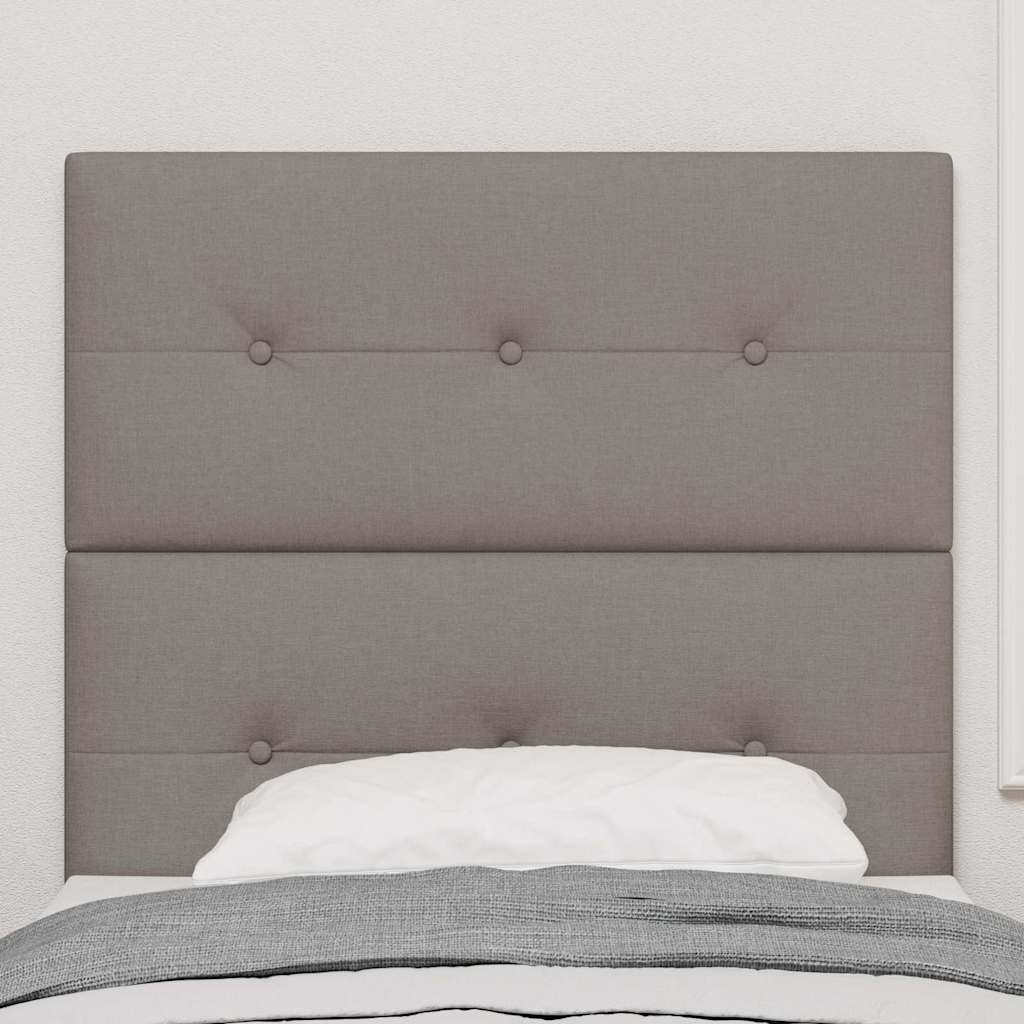 LED glava kreveta s LED trakama Sivo-smeđa 90 cm tkanina