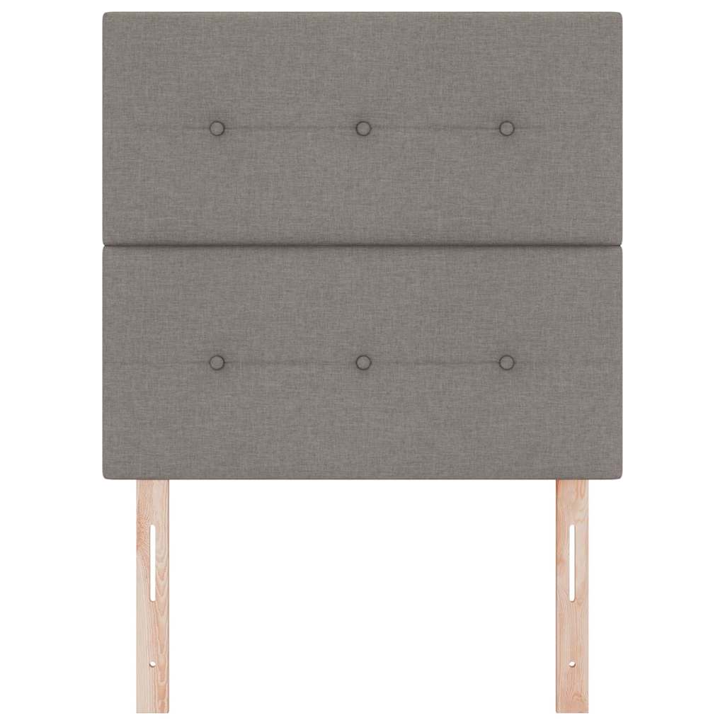LED glava kreveta s LED trakama Sivo-smeđa 90 cm tkanina