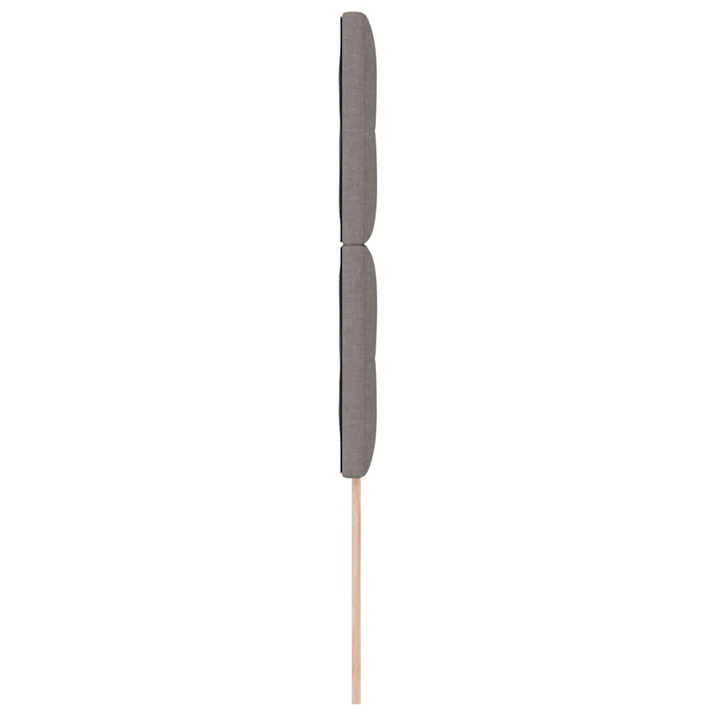 LED glava kreveta s LED trakama Sivo-smeđa 90 cm tkanina