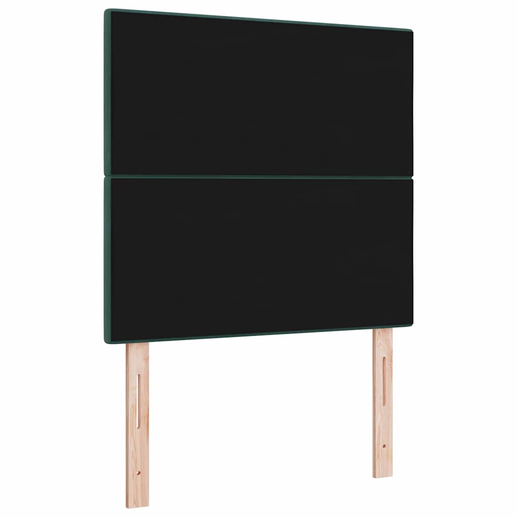 LED glava kreveta s LED trakama Zelena 90 cm Baršun