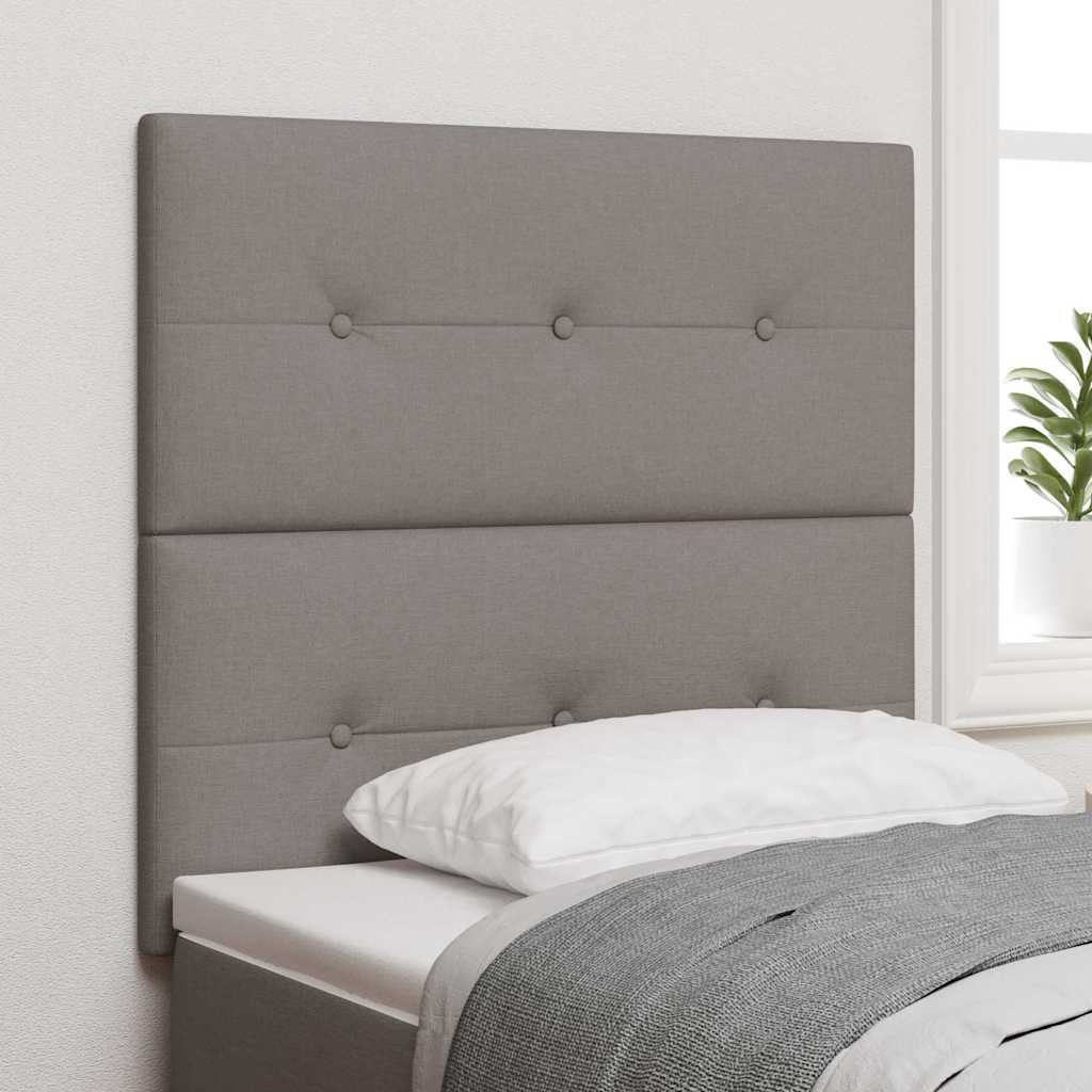 LED glava kreveta s LED trakama Sivo-smeđa 100 cm tkanina