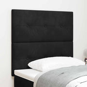 LED glava kreveta s LED trakama Crna 100 cm Baršun