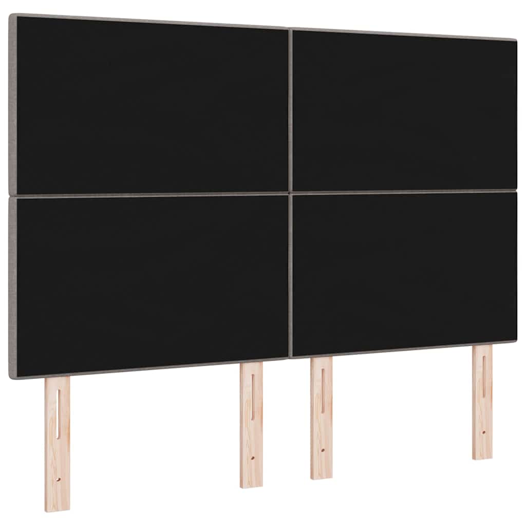 LED glava kreveta s LED trakama Sivo-smeđa 160 cm tkanina