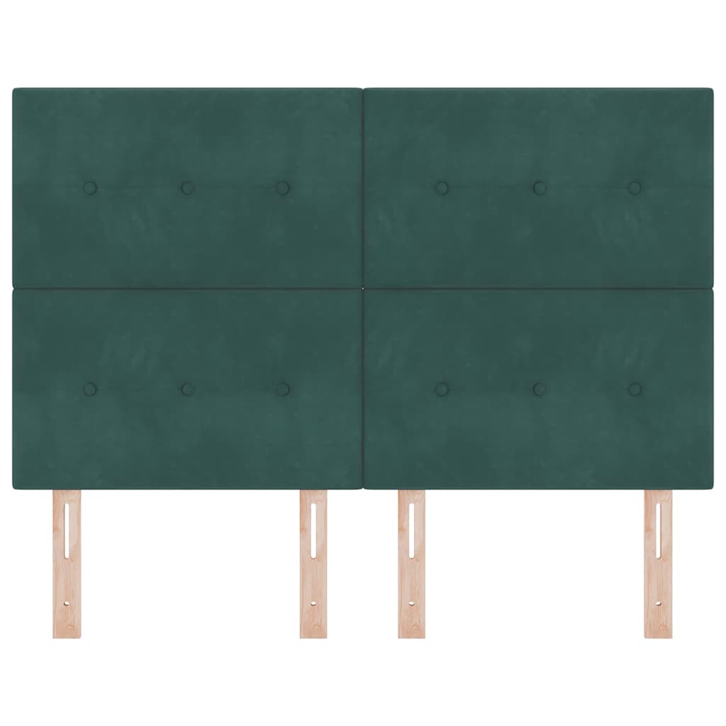 LED glava kreveta s LED trakama Zelena 160 cm Baršun