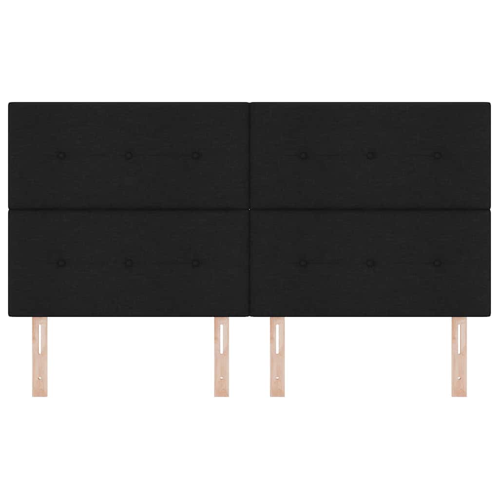 LED glava kreveta s LED trakama Crna 180 cm tkanina