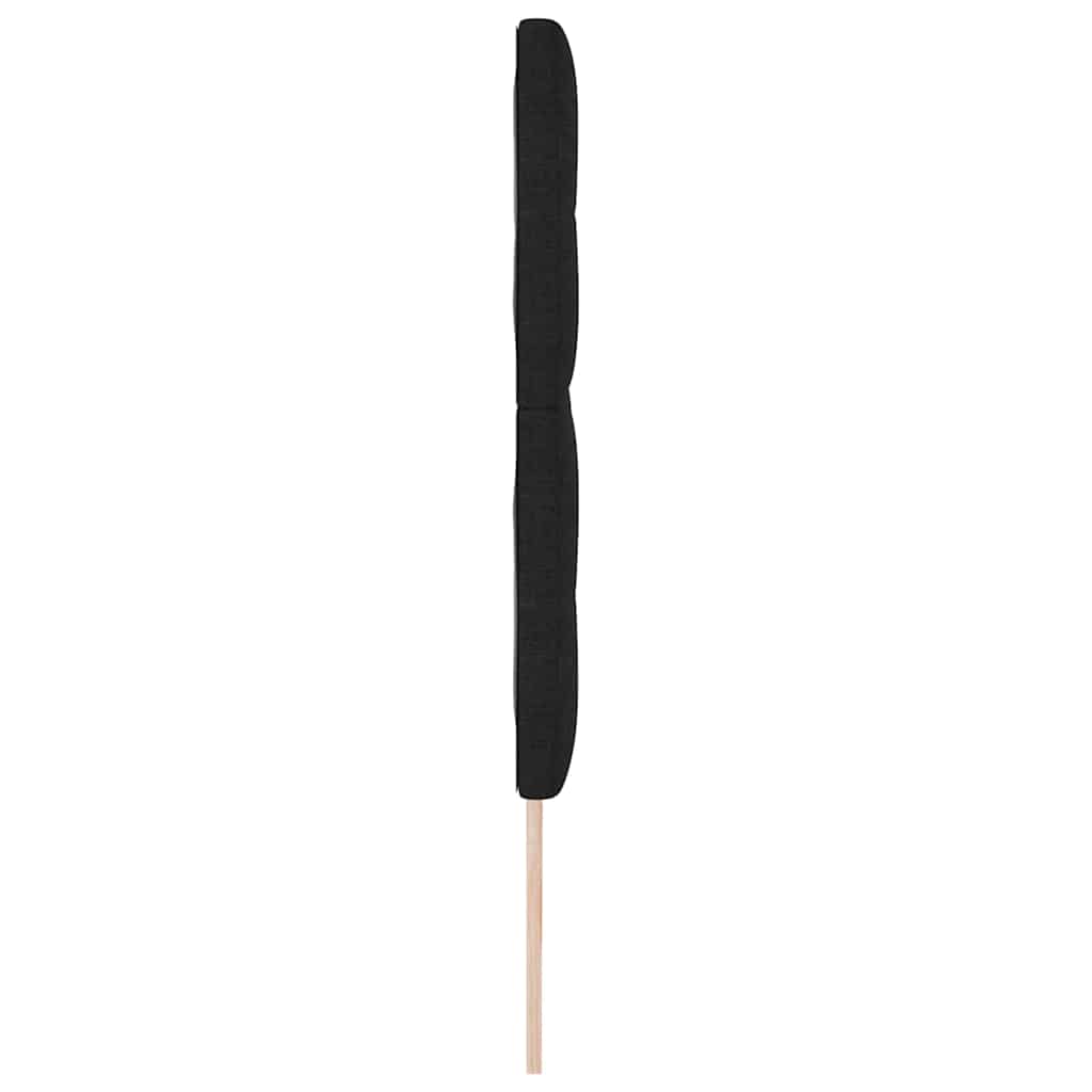 LED glava kreveta s LED trakama Crna 180 cm tkanina