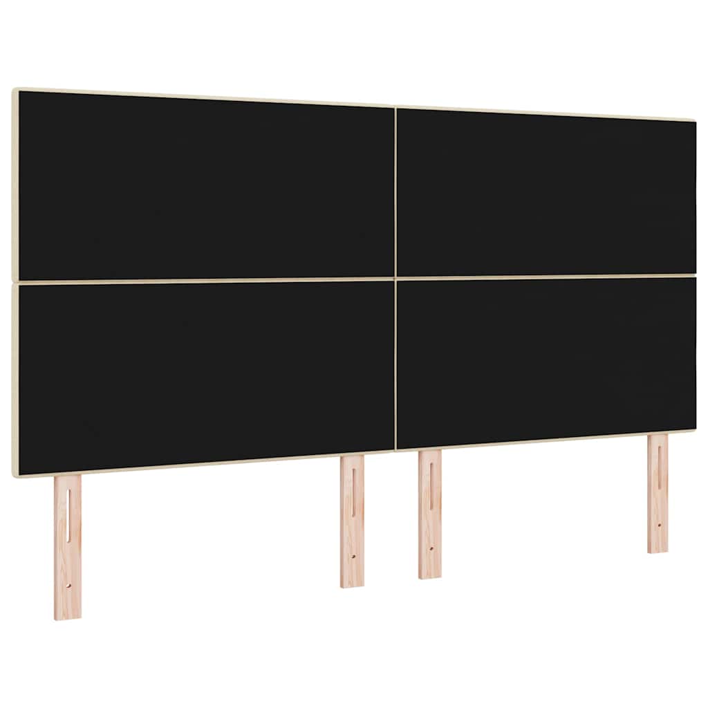 LED glava kreveta s LED trakama Krema 180 cm tkanina