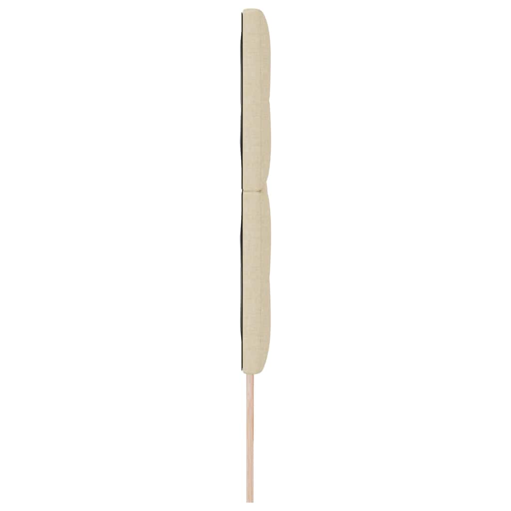 LED glava kreveta s LED trakama Krema 180 cm tkanina