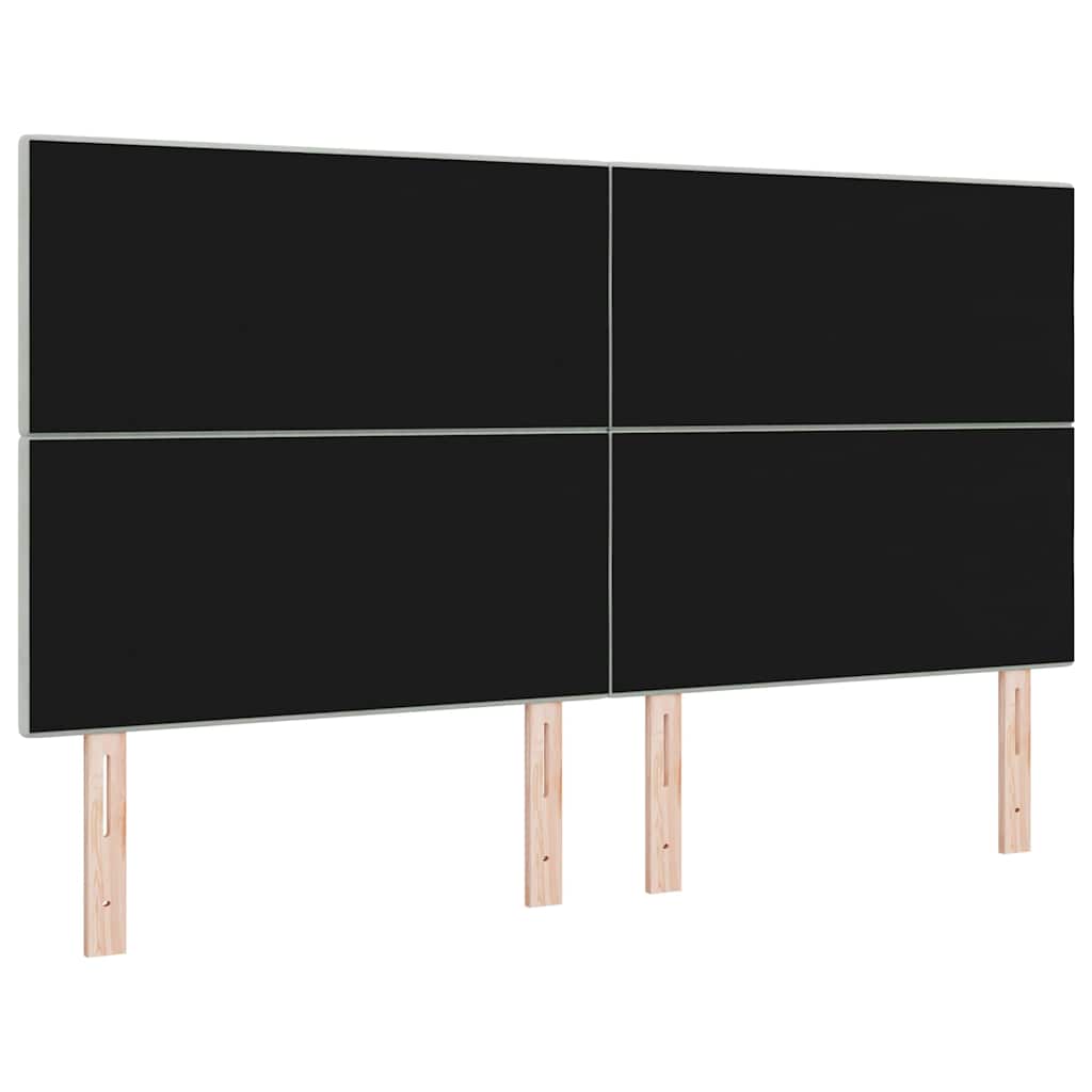LED glava kreveta s LED trakama Svijetlo siva 180 cm Baršun