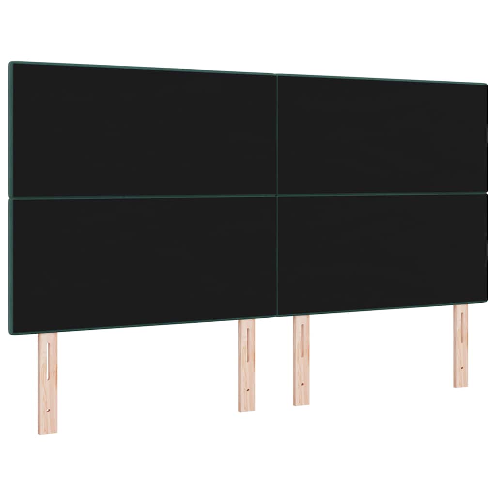 LED glava kreveta s LED trakama Zelena 180 cm Baršun