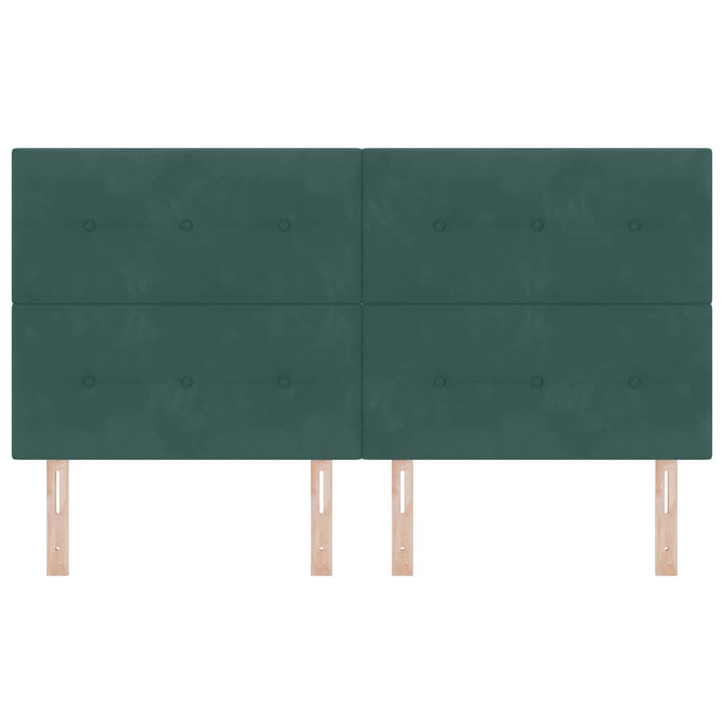 LED glava kreveta s LED trakama Zelena 180 cm Baršun