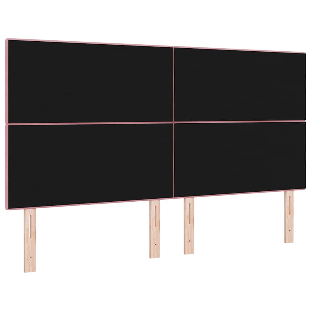 LED glava kreveta s LED trakama Ružičasta 180 cm Baršun