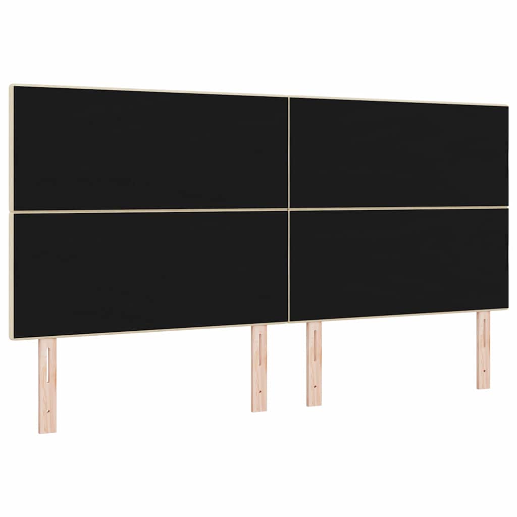 LED glava kreveta s LED trakama Krema 200 cm tkanina