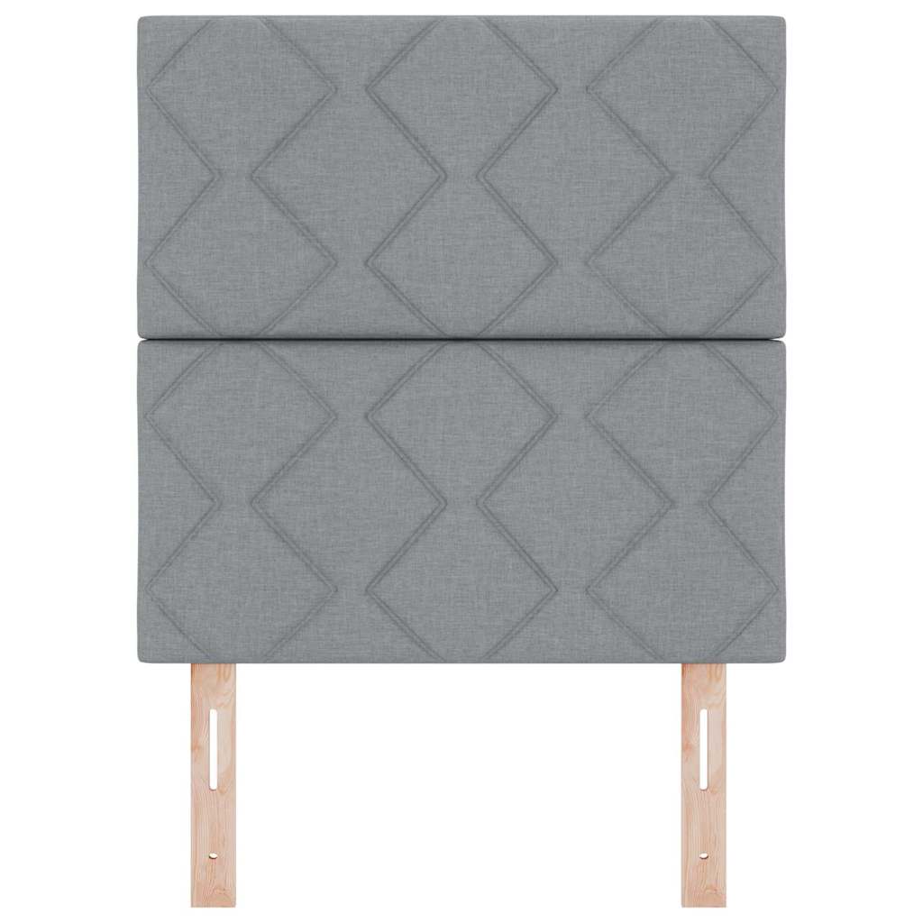 LED glava kreveta Svijetlo siva 80 cm tkanina