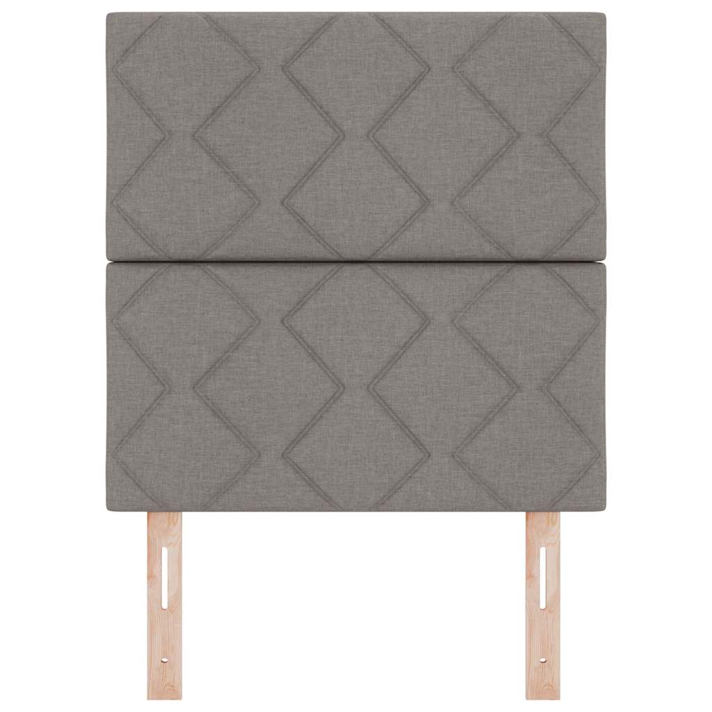LED glava kreveta Sivo-smeđa 80 cm tkanina