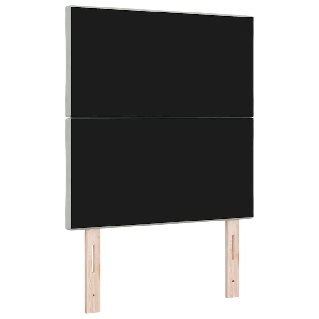 LED glava kreveta Svijetlo siva 80 cm Baršun
