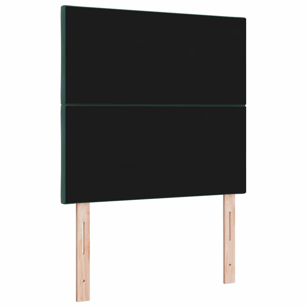 LED glava kreveta Tamnozelena 90 cm Baršun