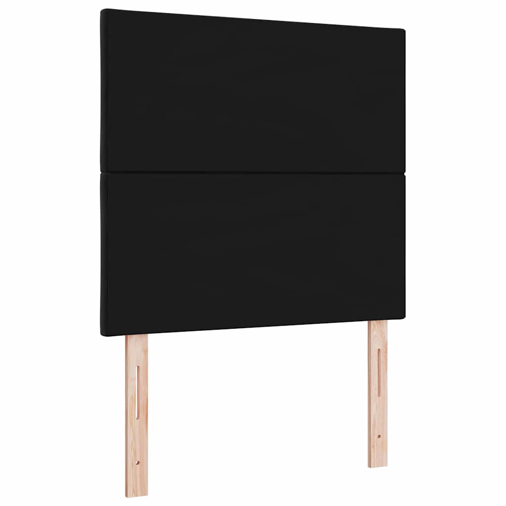 LED glava kreveta Crna 100 cm Baršun