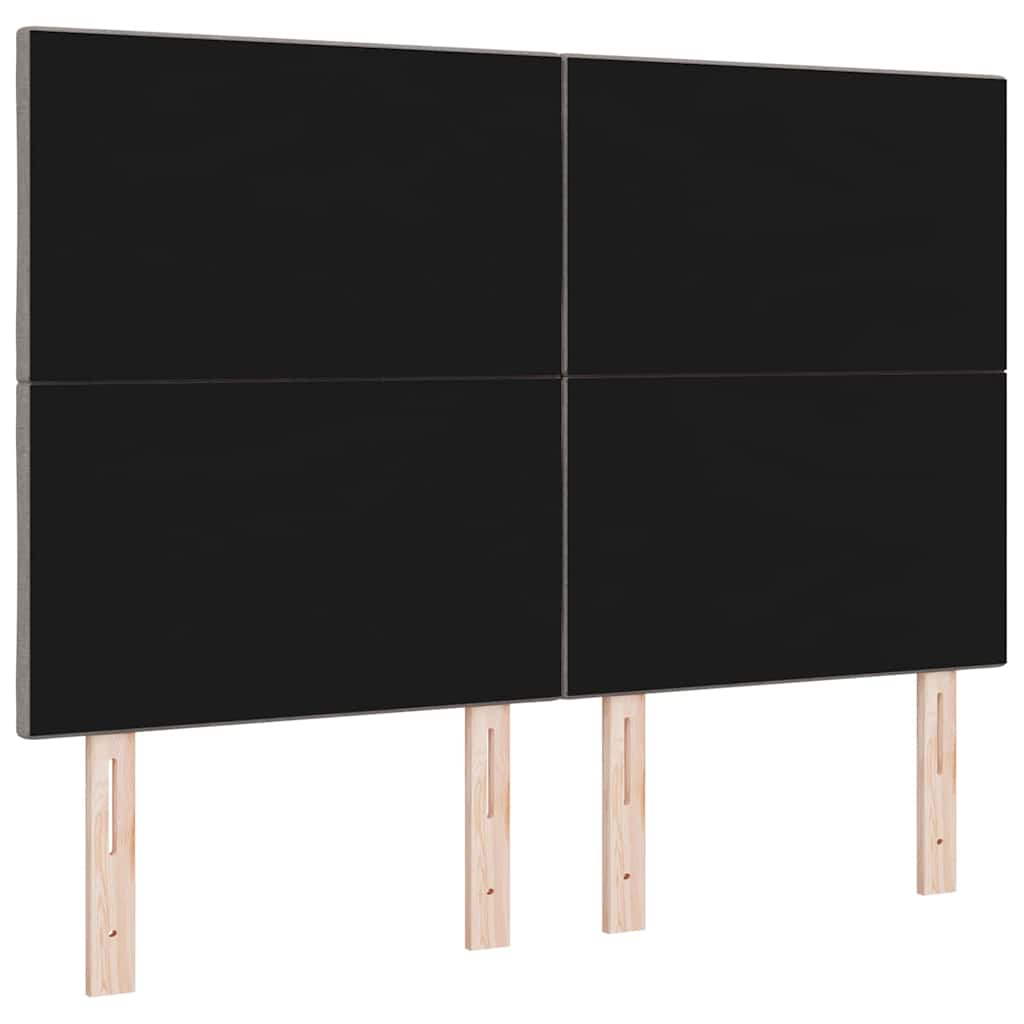 LED glava kreveta Sivo-smeđa 160 cm tkanina