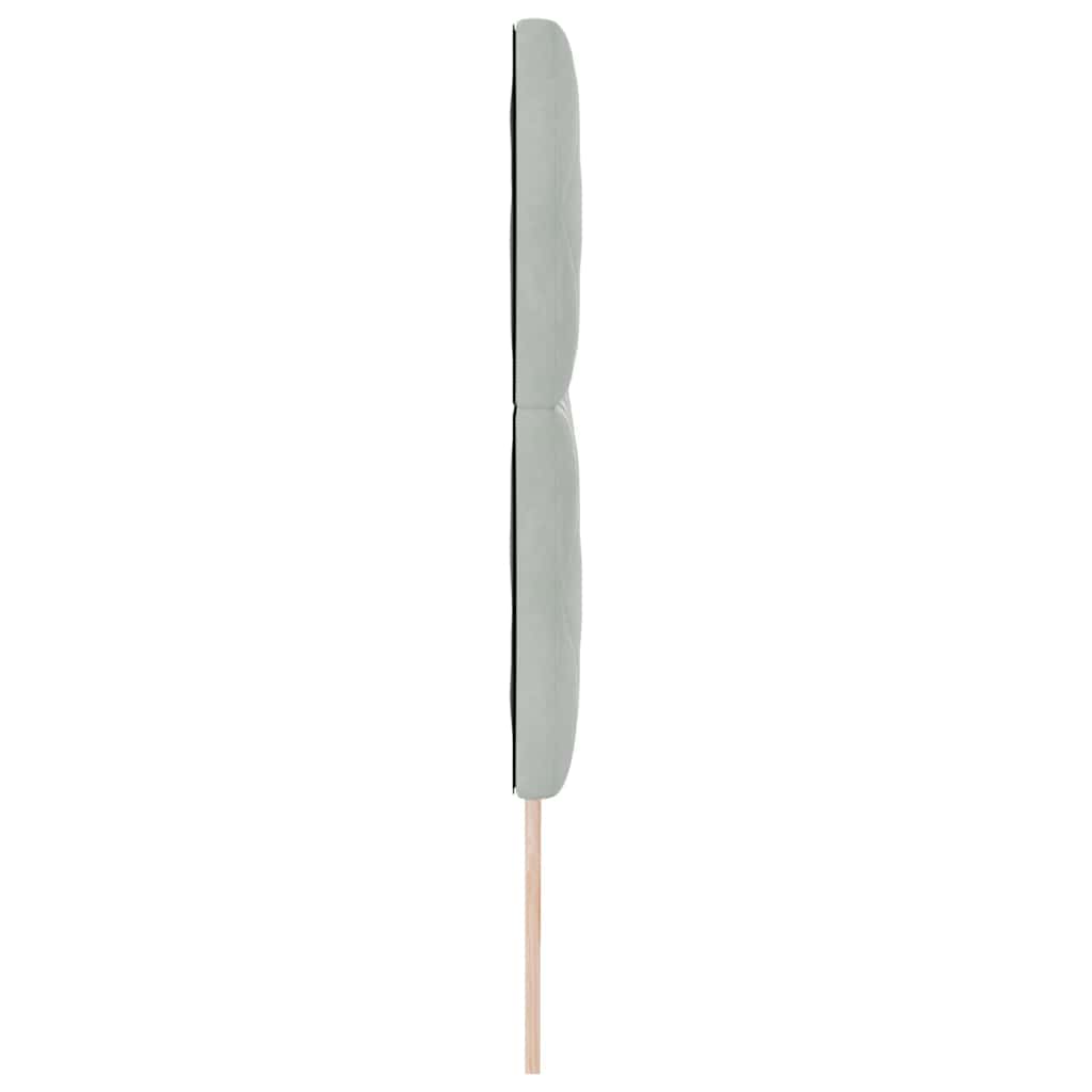 LED glava kreveta Svijetlo siva 180 cm Baršun