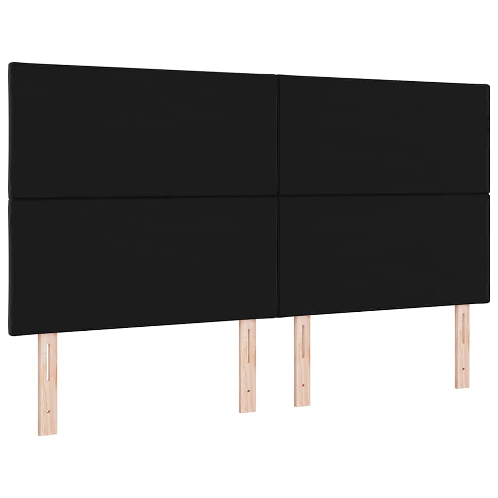 LED glava kreveta Crna 180 cm Baršun