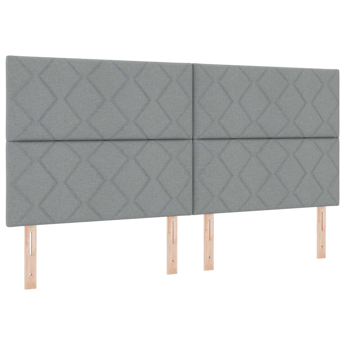 LED glava kreveta Svijetlo siva 200 cm tkanina