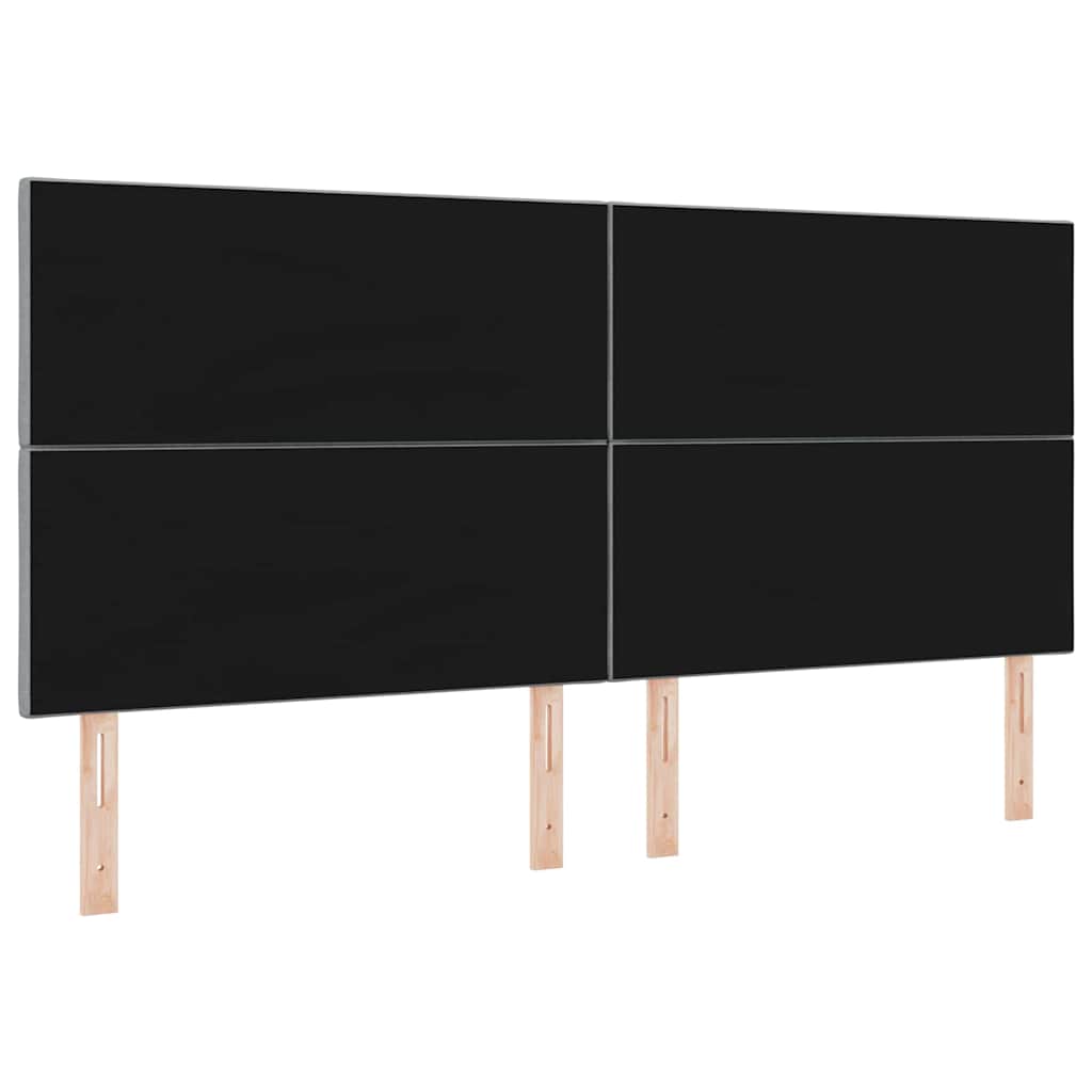 LED glava kreveta Svijetlo siva 200 cm tkanina