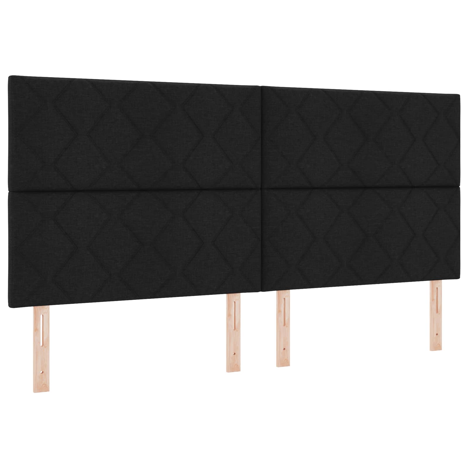 LED glava kreveta Crna 200 cm tkanina