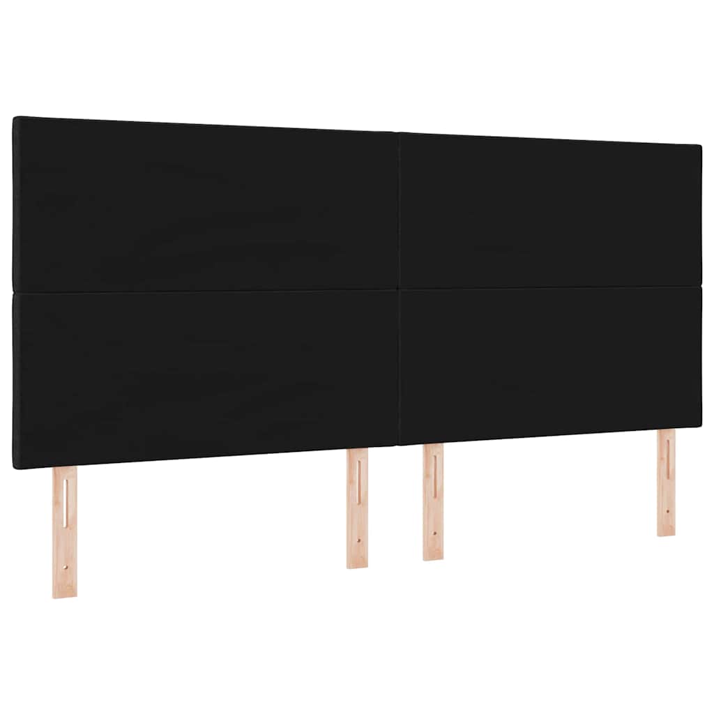 LED glava kreveta Crna 200 cm tkanina