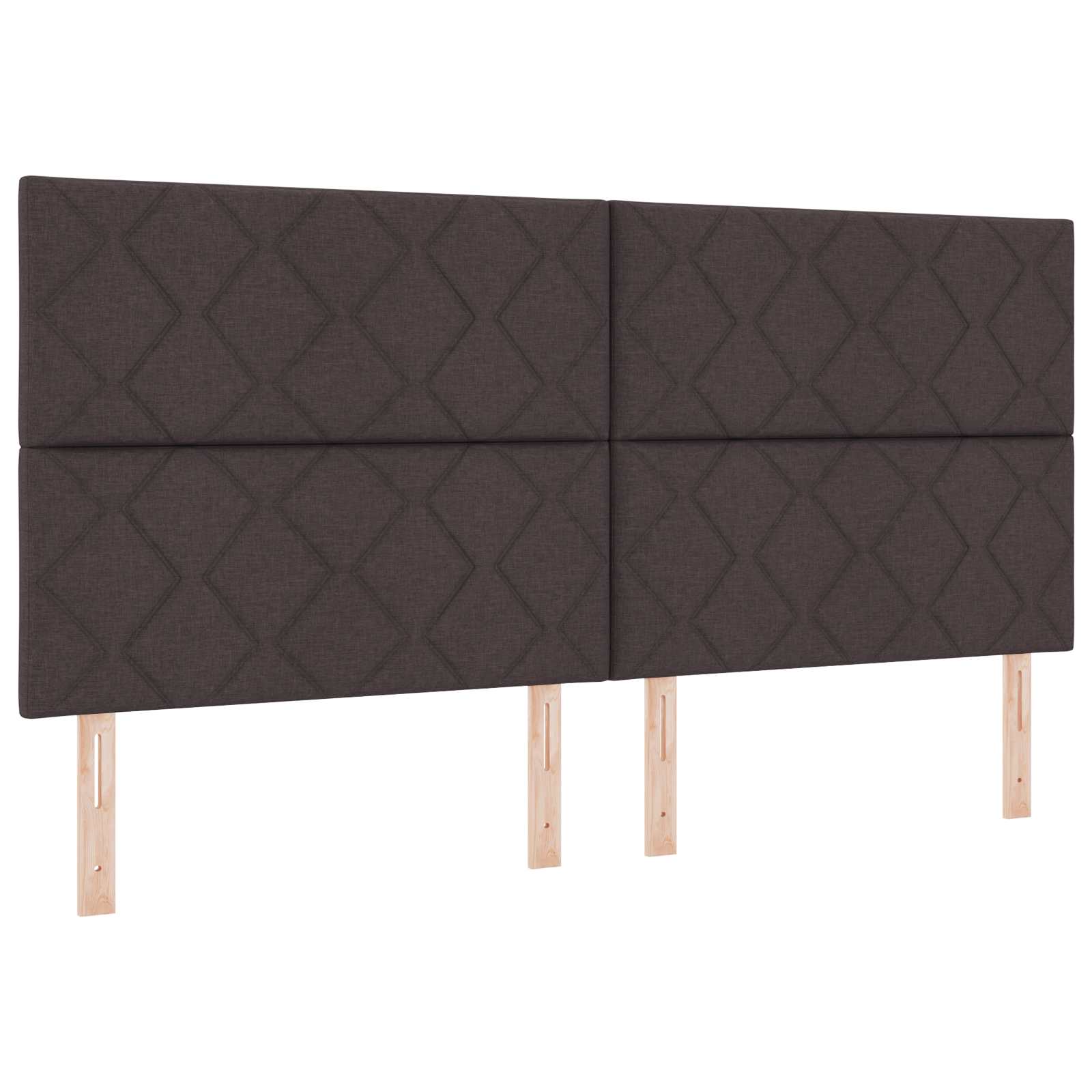 LED glava kreveta Svijetlo siva 200 cm tkanina