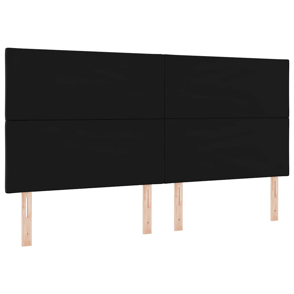 LED glava kreveta Crna 200 cm Baršun