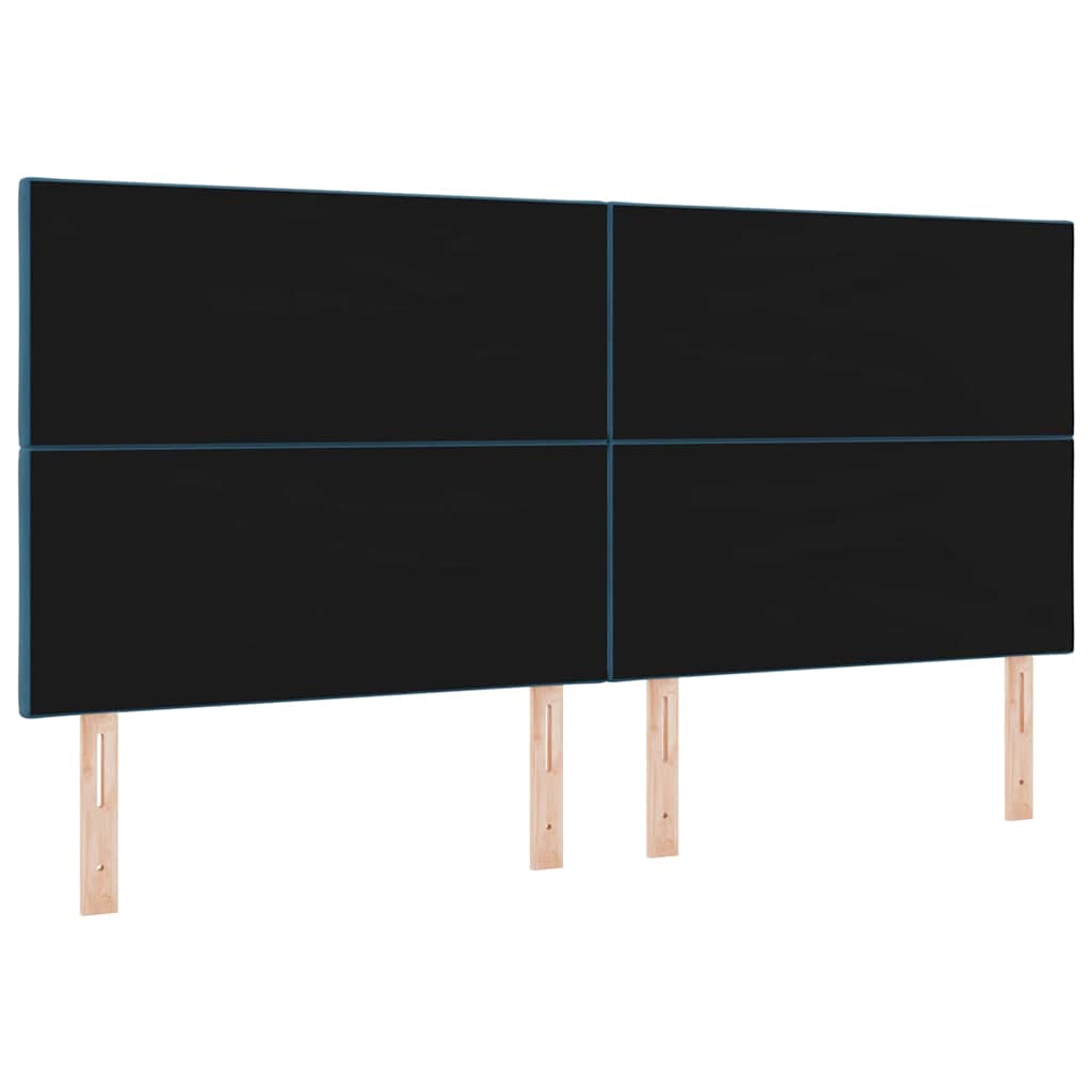 LED glava kreveta Tamno plava 200 cm Baršun
