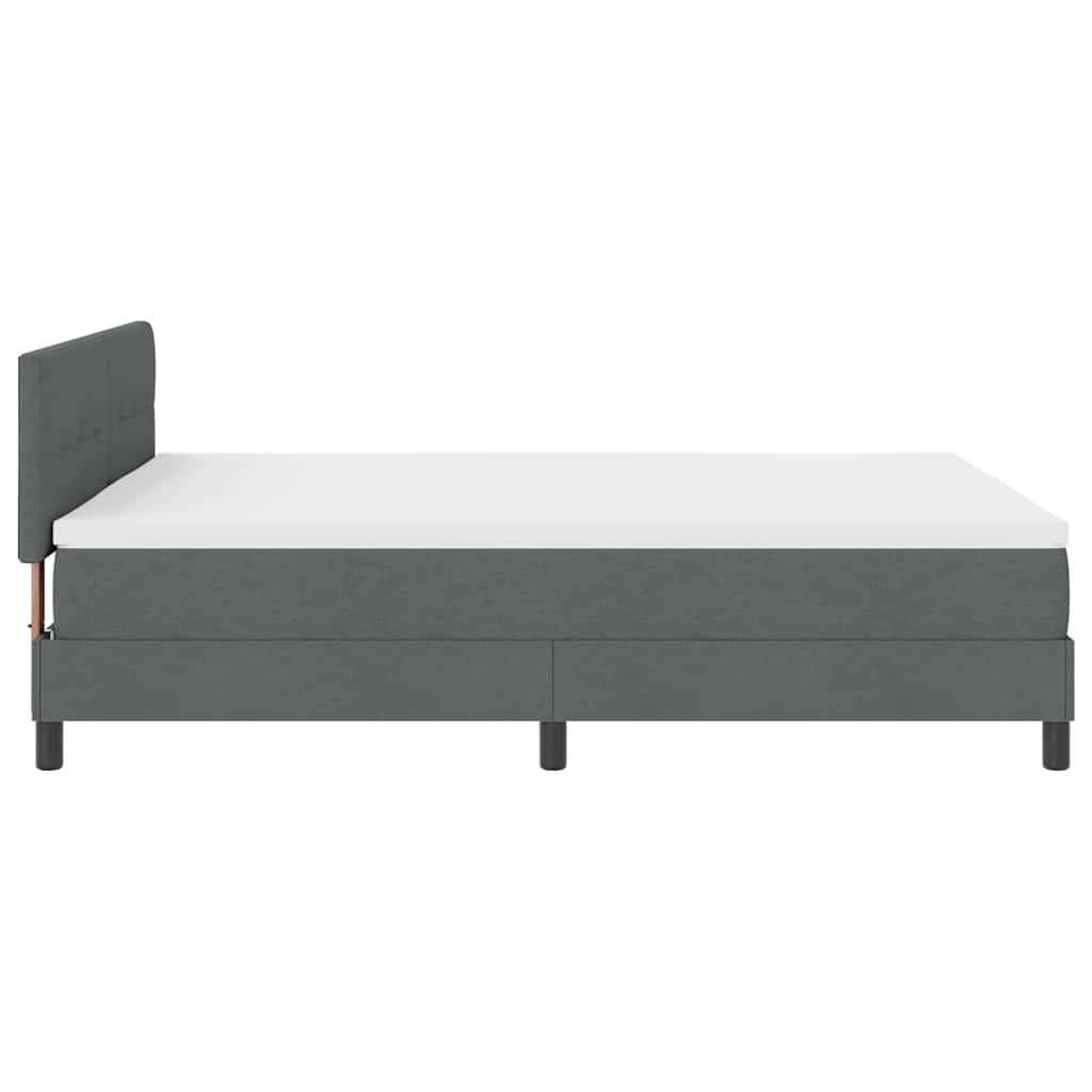 Krevet s opruga kutije Tamno siva 140 x 190 cm tkanina
