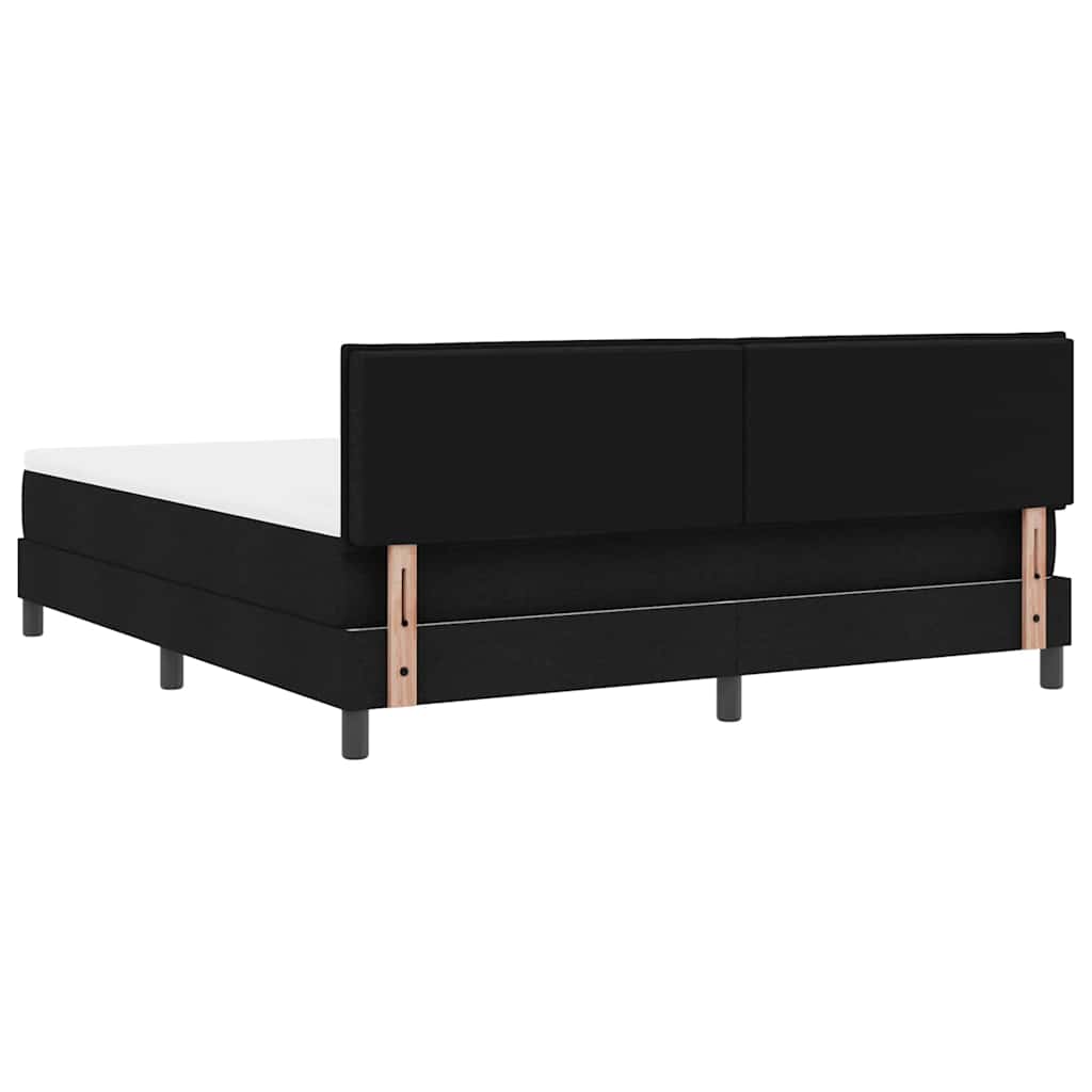 Krevet s opruga kutije s uzglavljem Crna 180 x 200 cm tkanina