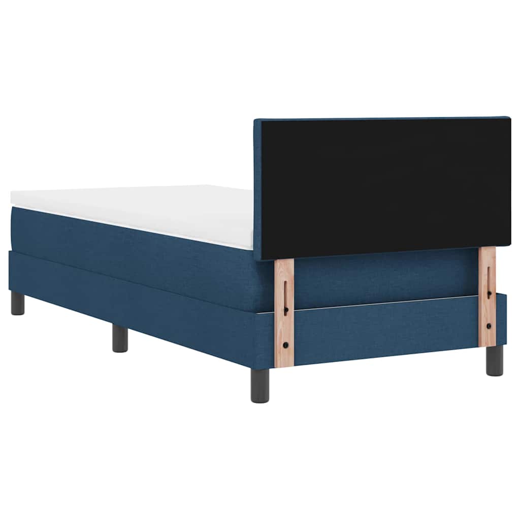 Krevet s opruga kutije s uzglavljem Plava 90 x 200 cm tkanina