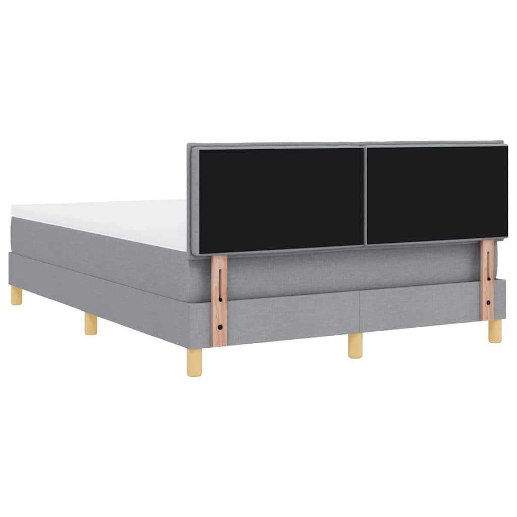 Krevet s opruga kutije Svijetlo siva 160 x 200 cm tkanina