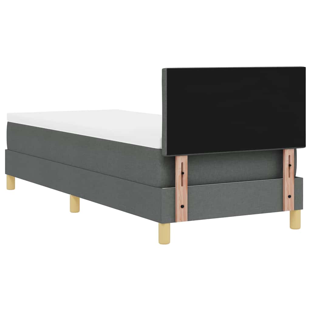 Krevet s opruga kutije Tamno siva 80 x 200 cm tkanina