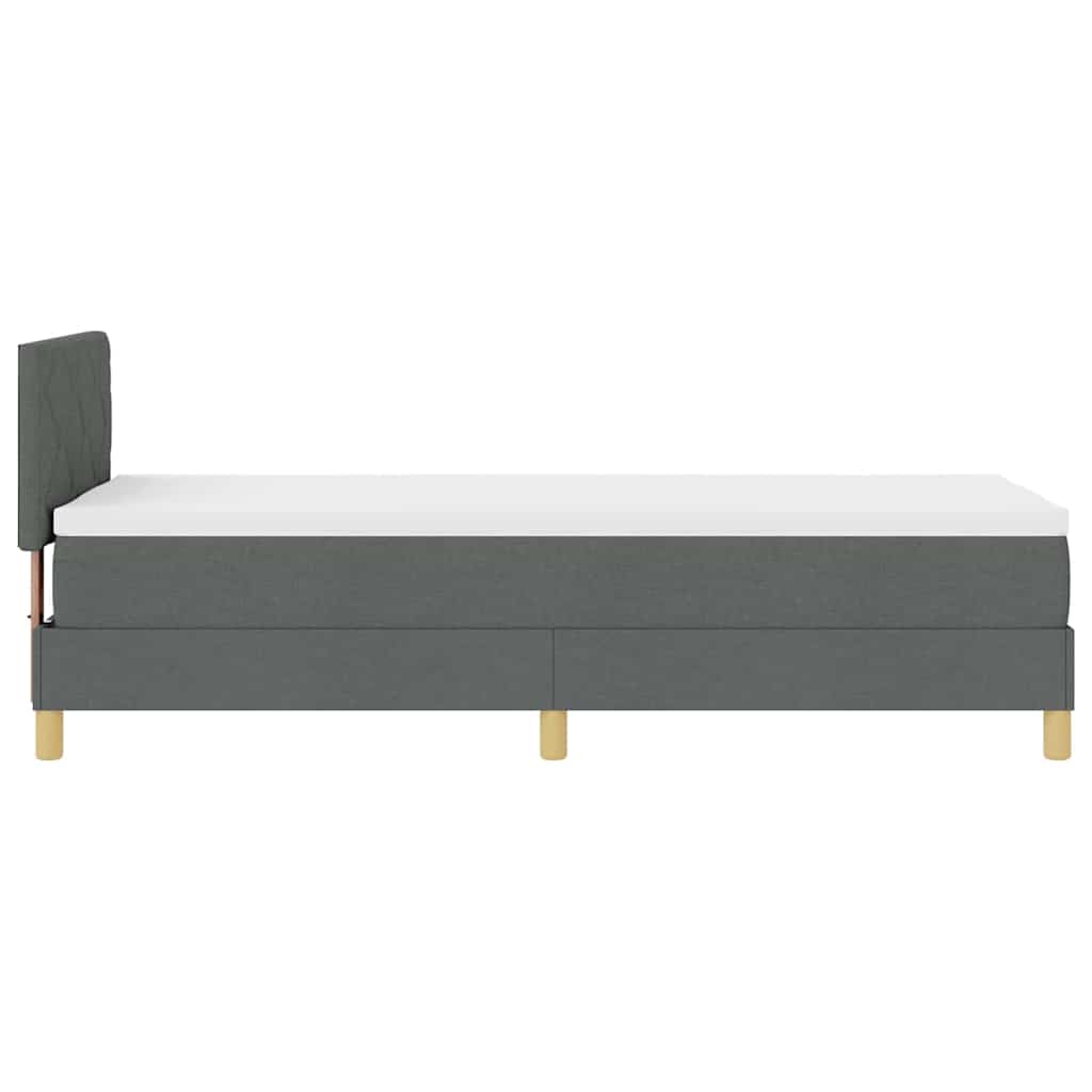 Krevet s opruga kutije Tamno siva 80 x 200 cm tkanina